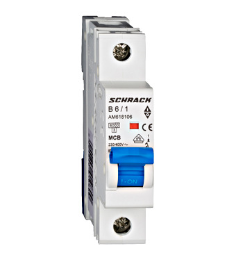 Întreruptor automat modular (MCB) AMPARO 6kA, B 6A, 1-pol SCHRACK