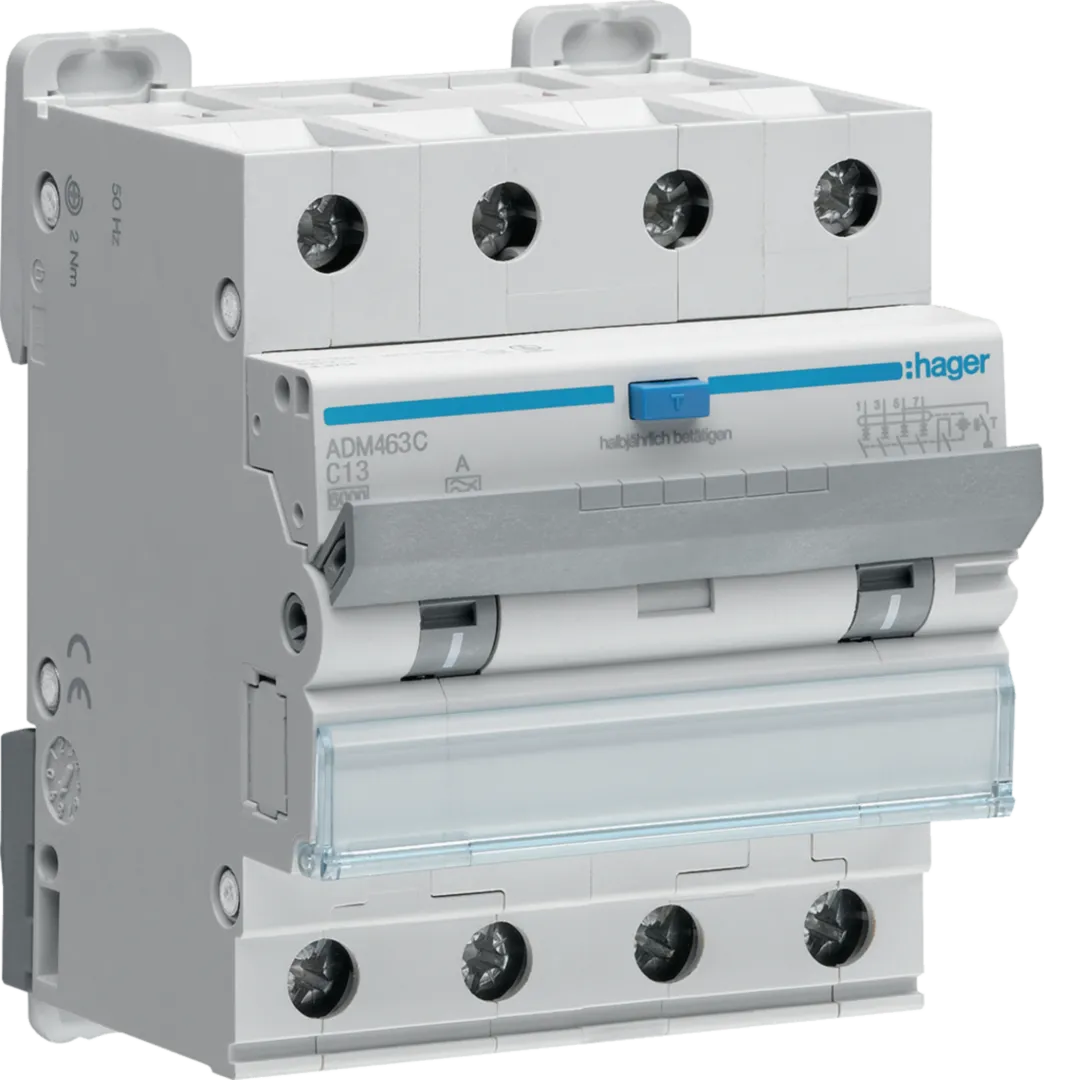 Disjunctor diferential 4P 6kA C-13A 30mA tip A