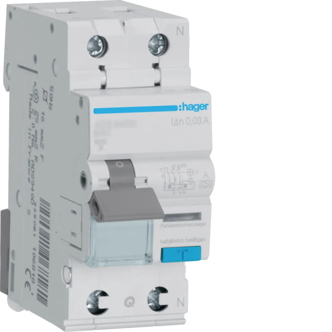 Disjunctor diferential 1P+N 32A, 30mA, C 6kA, tip A, QC