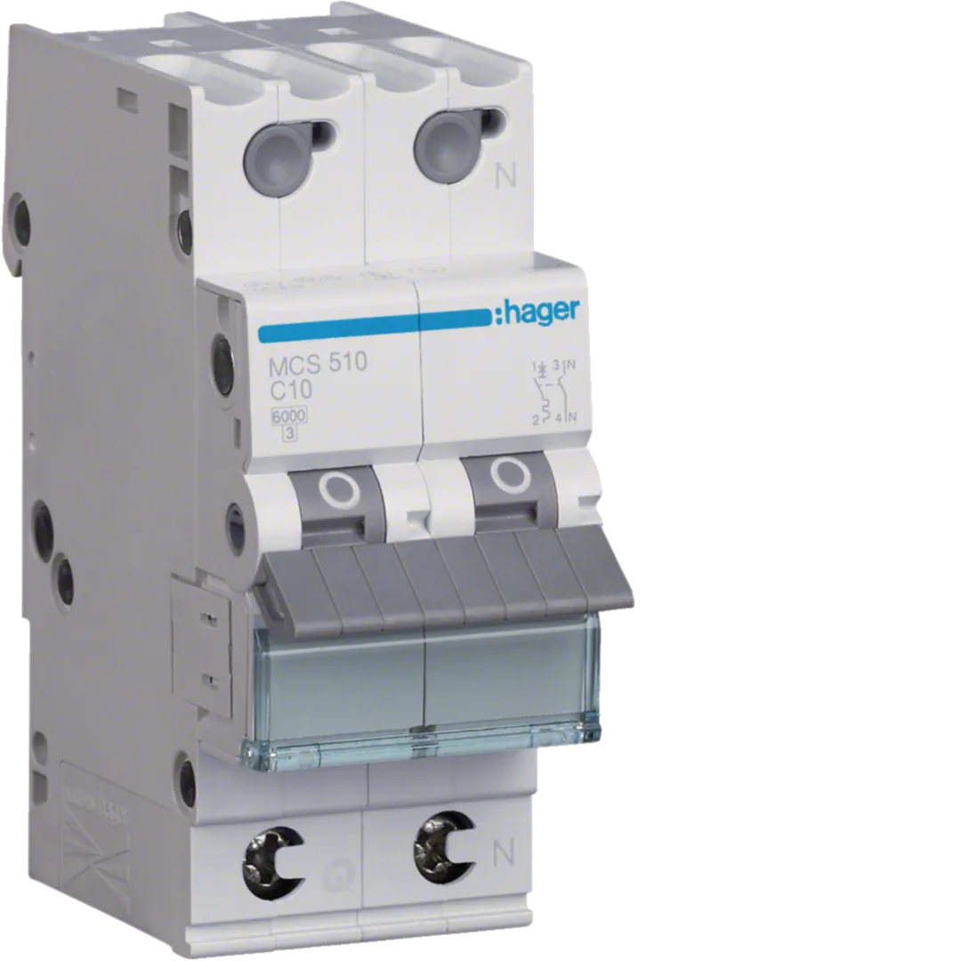 Disjunctor 1P+N 6kA C-10A QC 2M